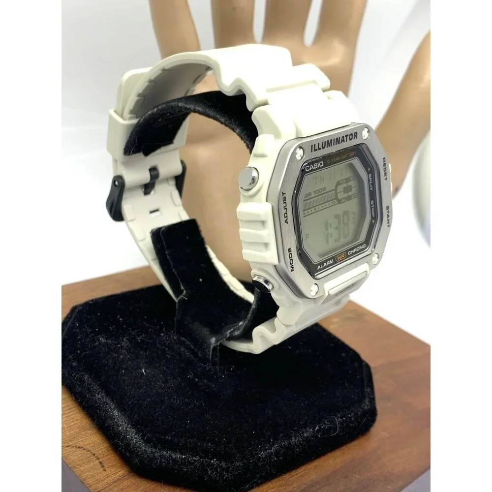Casio Men's Watch MWD110H-8AV Off-White Resin Strap Quartz Digital Sport 3517